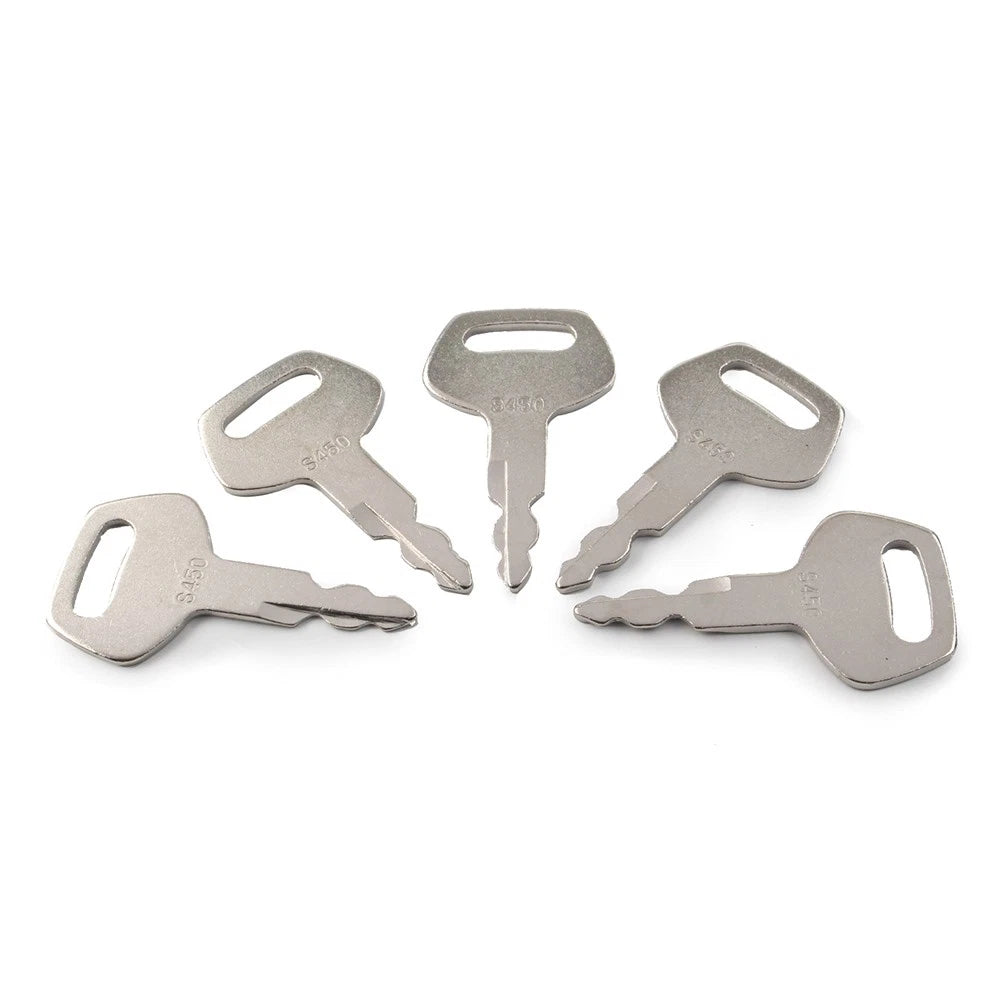 Set of 5 Ignition Keys #S450 for JCB Excavator (KHR20070)
