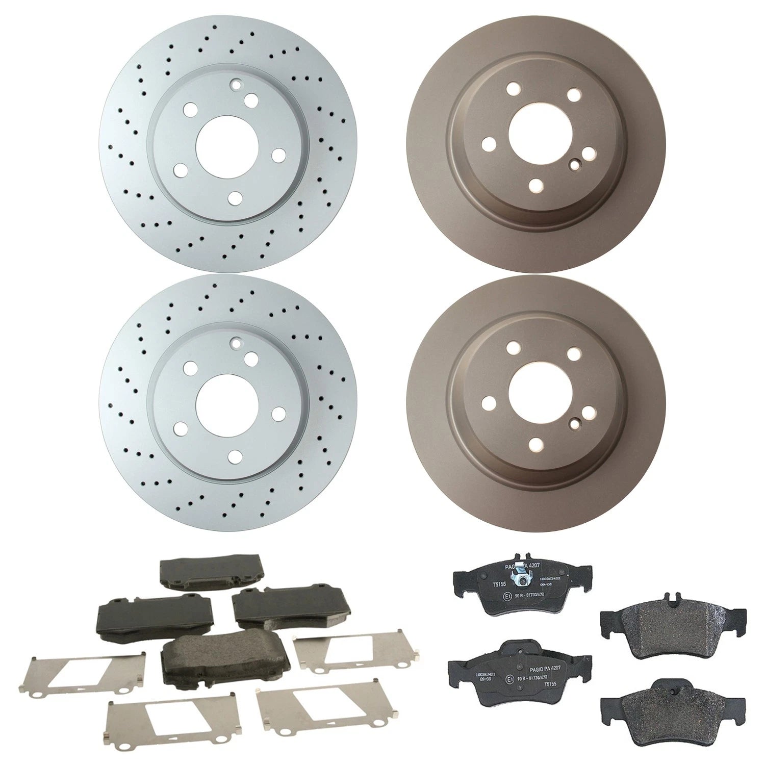 Hella Disc Brake Pad Kit for Mercedes C210 CL500 W220 S430 (2000–2006)