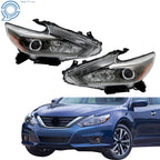 LED Headlights Assembly for Nissan Altima (2016–2018) Chrome Left+Right