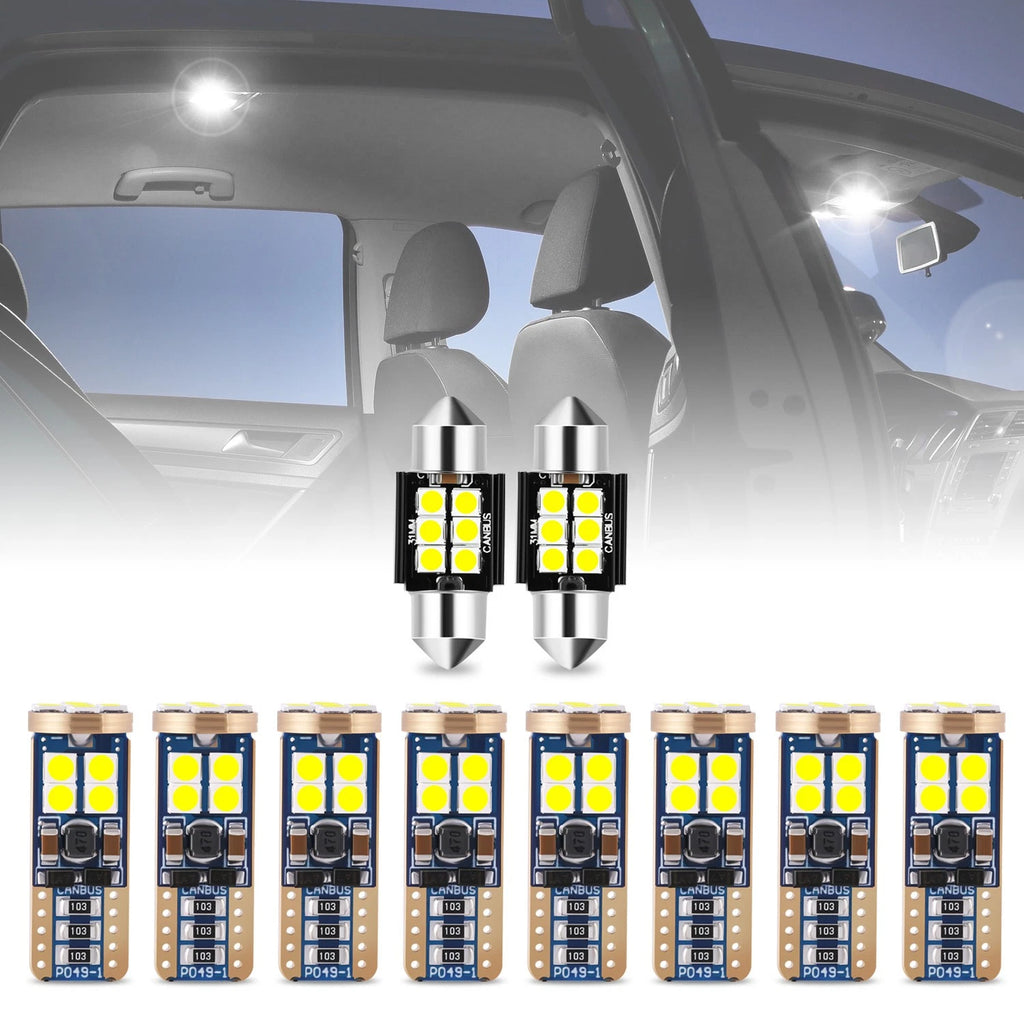 Set of 10 Interior Courtesy License Plate Light Bulbs for Toyota Highlander (2008–2013)