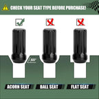Set of 24 Black M14x1.5 Spline Lug Nuts for Chevy Tahoe (2000–2009)