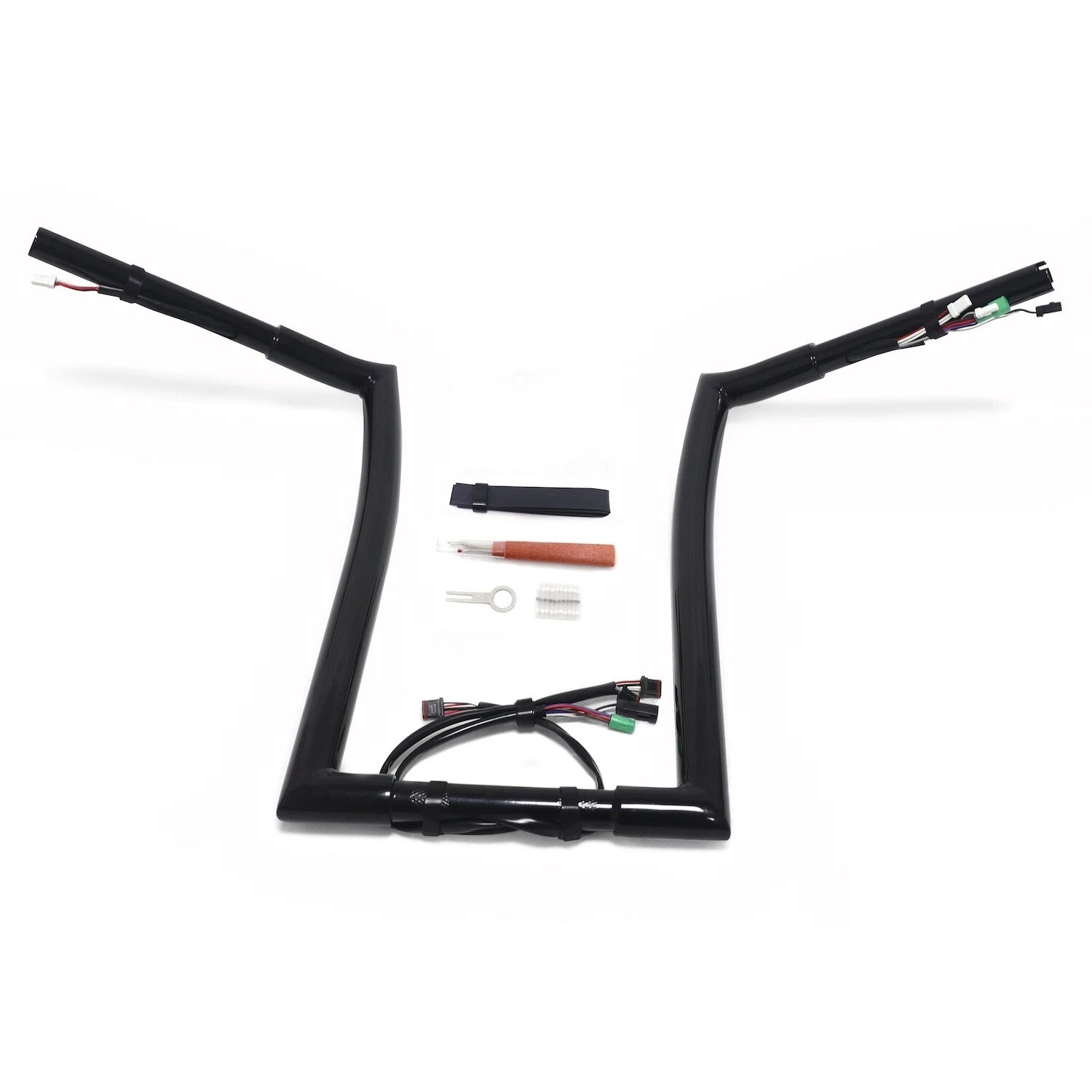 12" Prewired Drilled 1.25" Ape Hanger Handlebar for Harley Road King FLHR (2014–2015)
