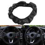 15" Microfiber Leather Steering Wheel Cover for Car SUV (Universal Fit)