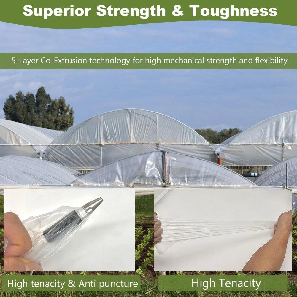 Set of 3 Transparent Greenhouse Film for Cold Frames and Outdoor Projects