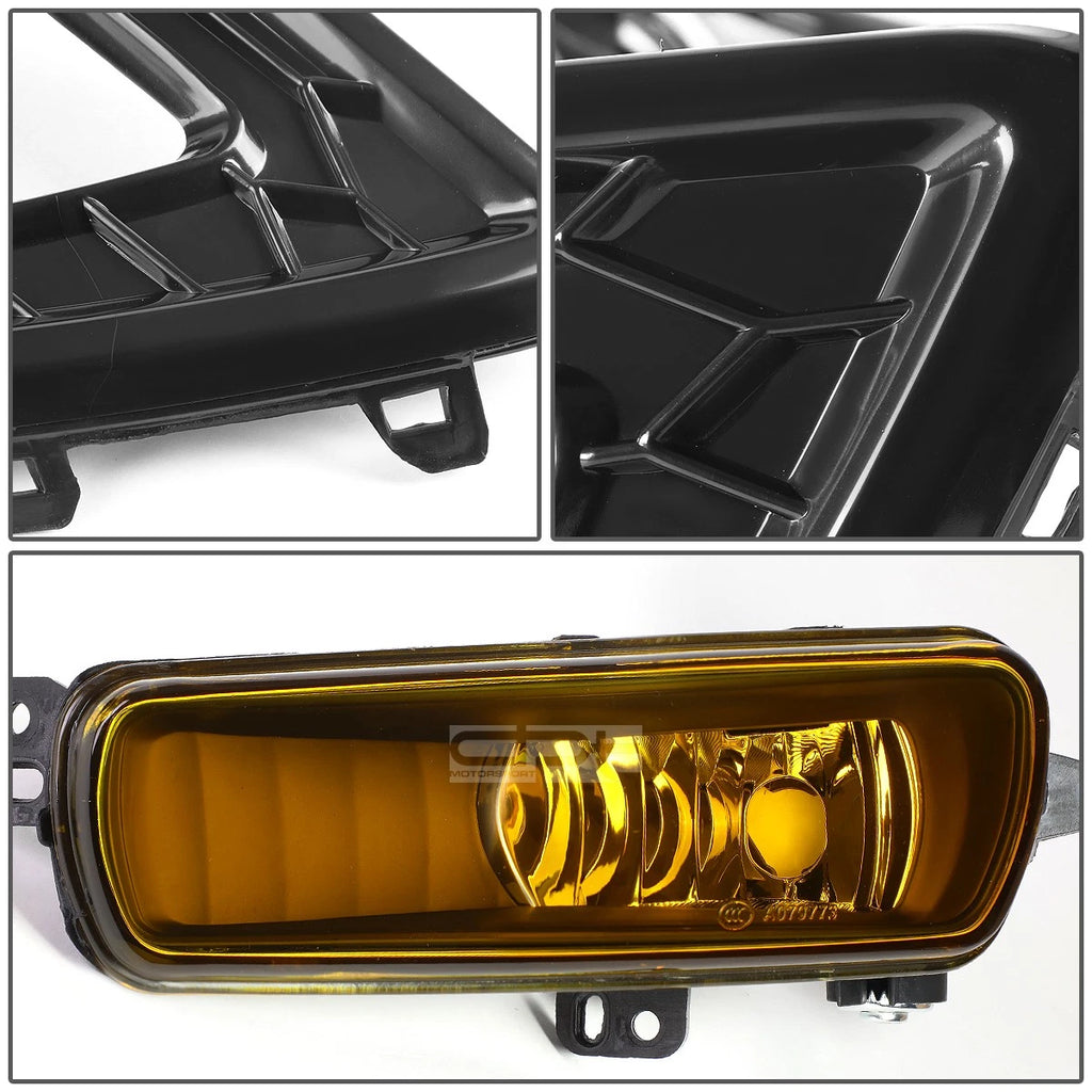 LED DRL Turn Signal Fog Light Lamps for Ford Focus (2015–2018) - Black Bezel
