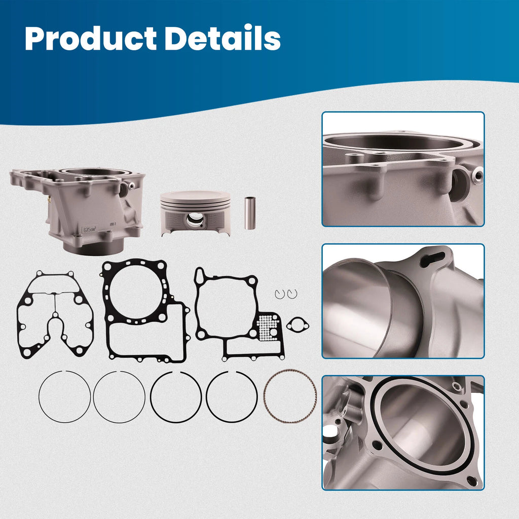 Cylinder Top End Kit w Piston & Gaskets for Honda Pioneer 700 (2014–2021)