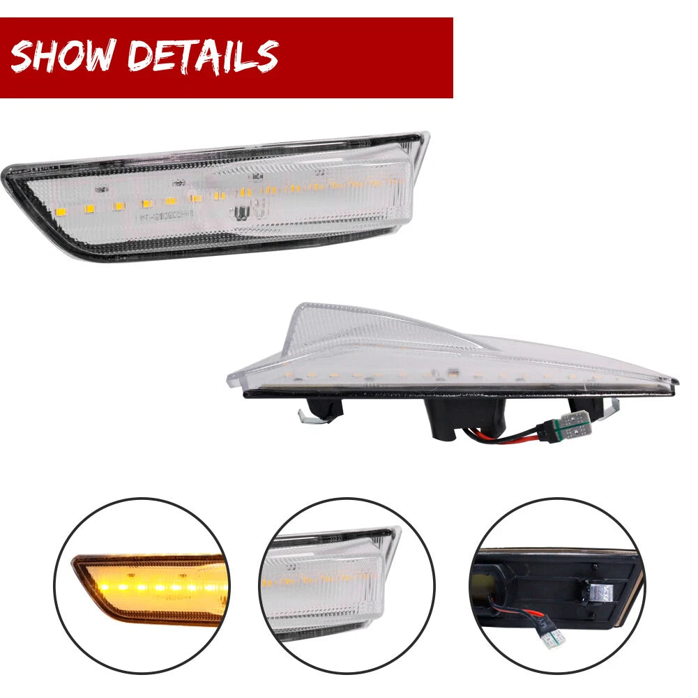Amber LED Front Bumper Side Marker Lights for Infiniti G35 Coupe (2003–2007)