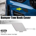 Front Right Tow Hook Cover Cap for BMW 535i (2015–2016) Gray