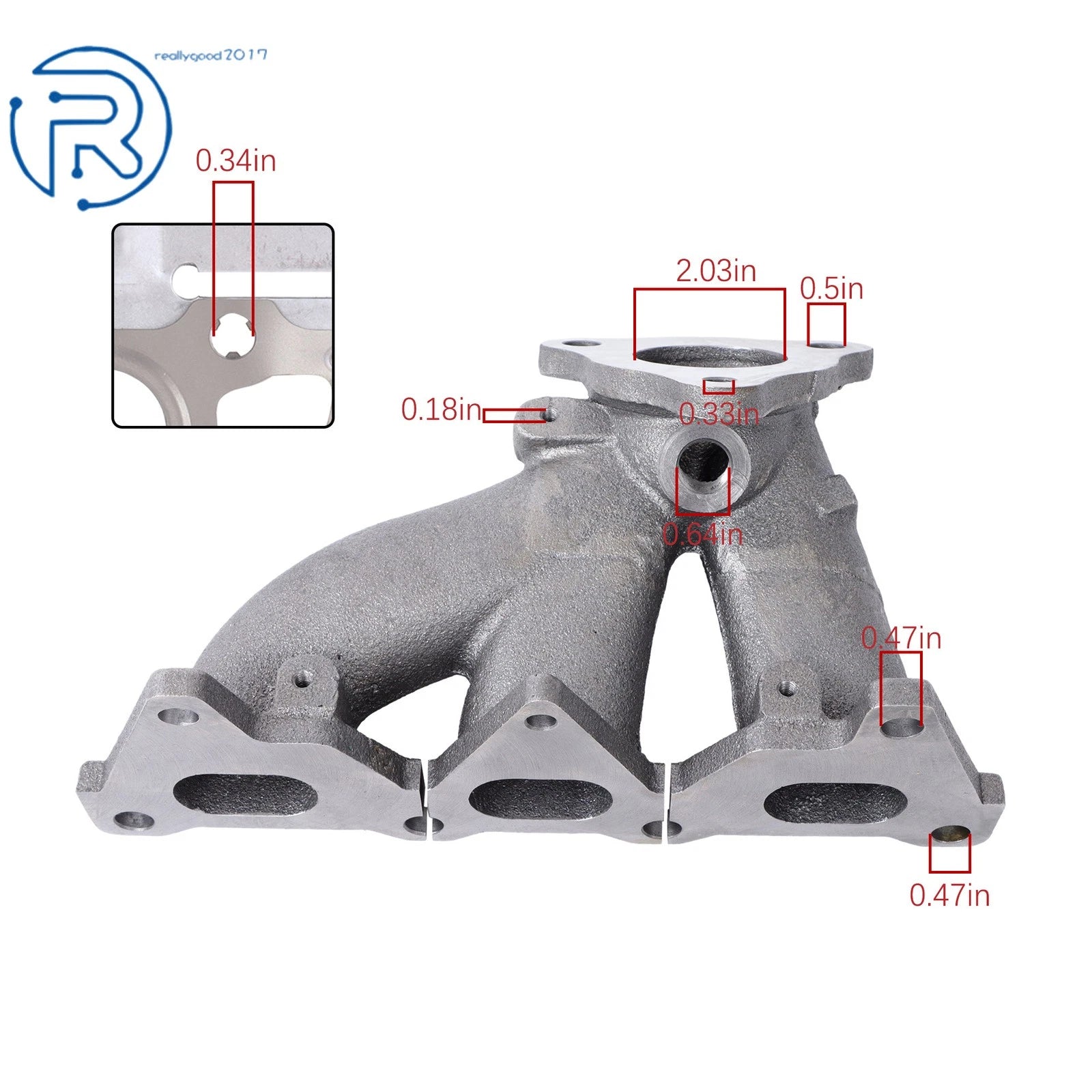 Right Exhaust Manifold for Chevy Traverse (2009-2017) / GMC Acadia (2007-2016)