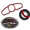 Glossy Red Instrument Panel Decoration Rings for Porsche Cayenne Panamera (2018–2020)