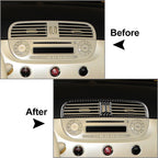 Center Console Air Vent Outlet Panel Cover Trim for Fiat 500 (2012–2015)