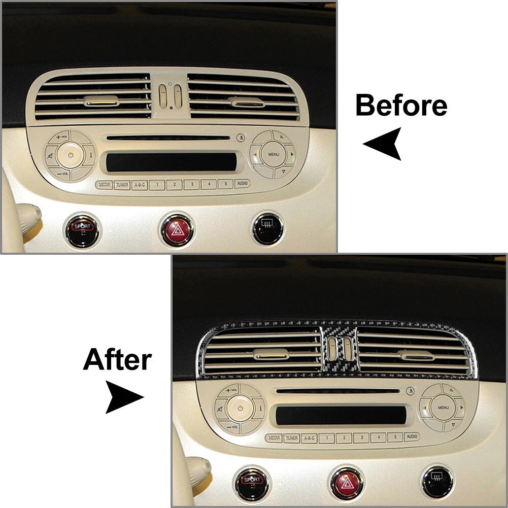 Center Console Air Vent Outlet Panel Cover Trim for Fiat 500 (2012–2015)