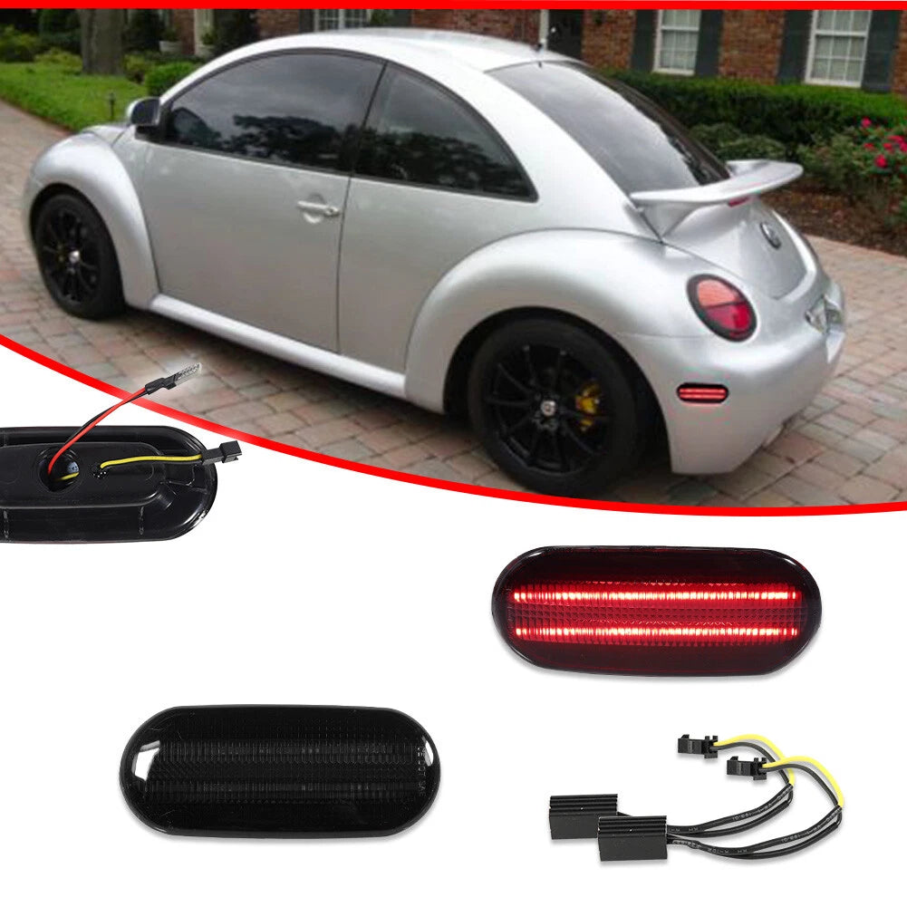 Smoked Red LED Rear Side Marker Lights for VW Beetle (1998–2005)