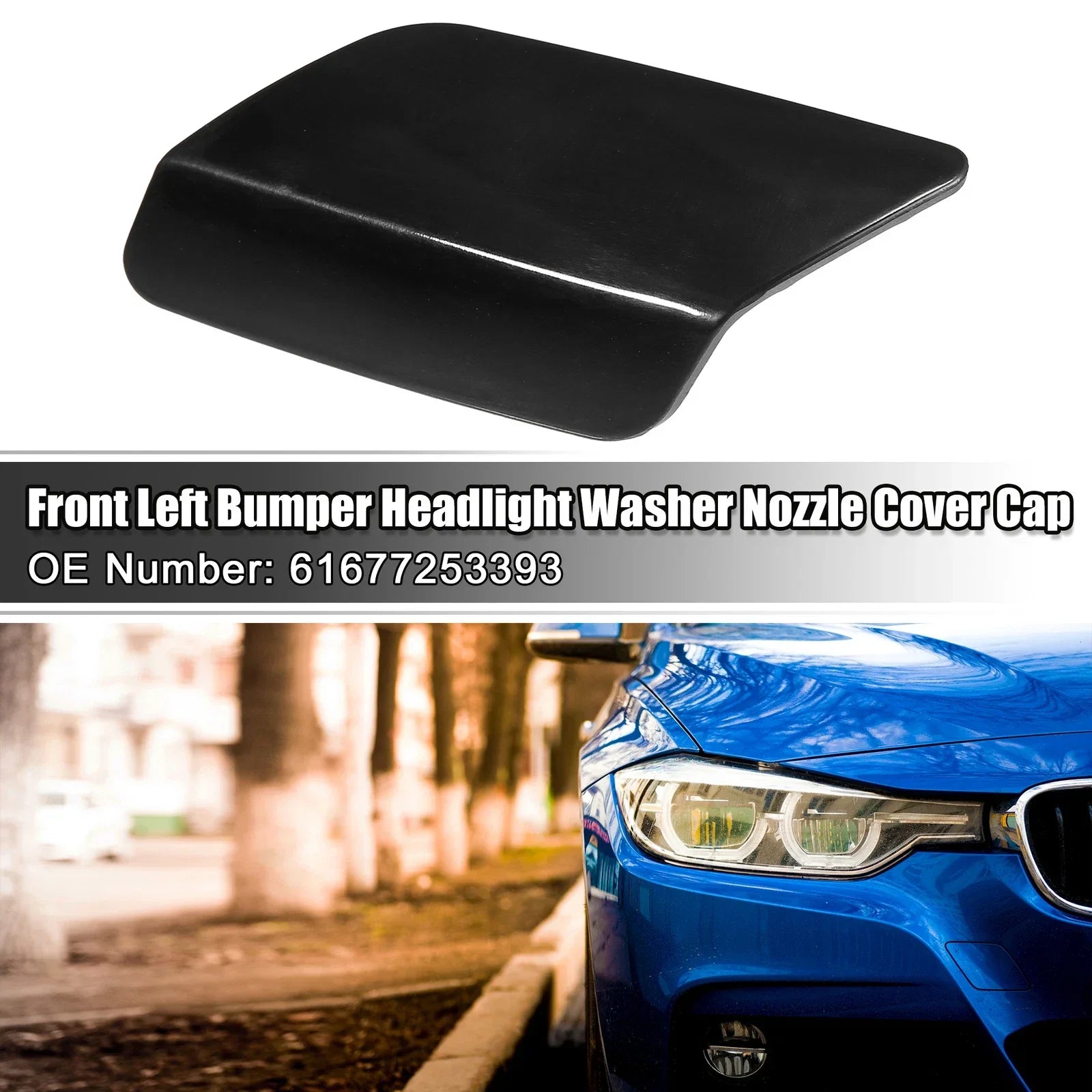 Front Left Bumper Headlight Washer Nozzle Cover Cap for BMW E92 E93