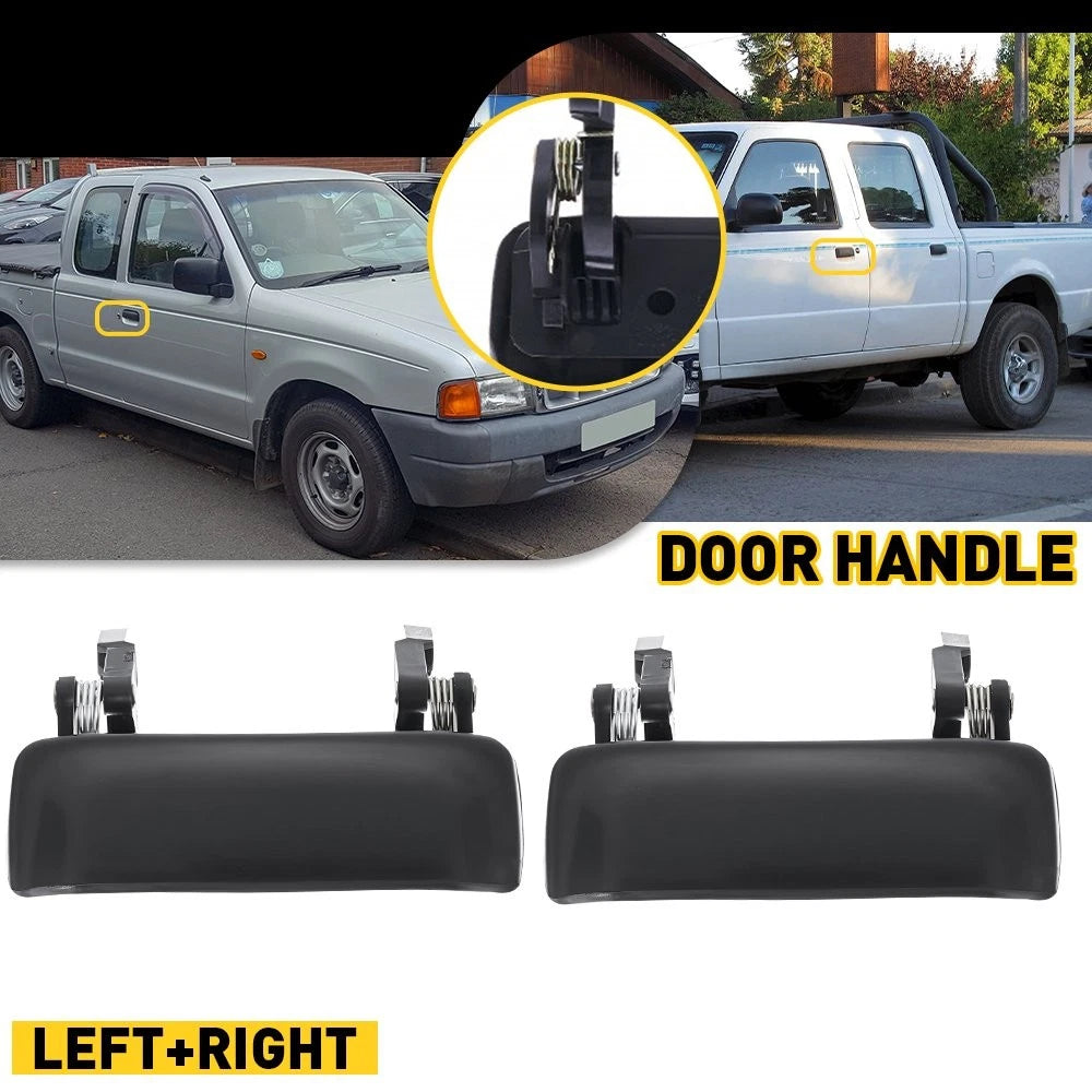 Left Door Handle for Ford Ranger (2001–2011) Smooth Black Outer