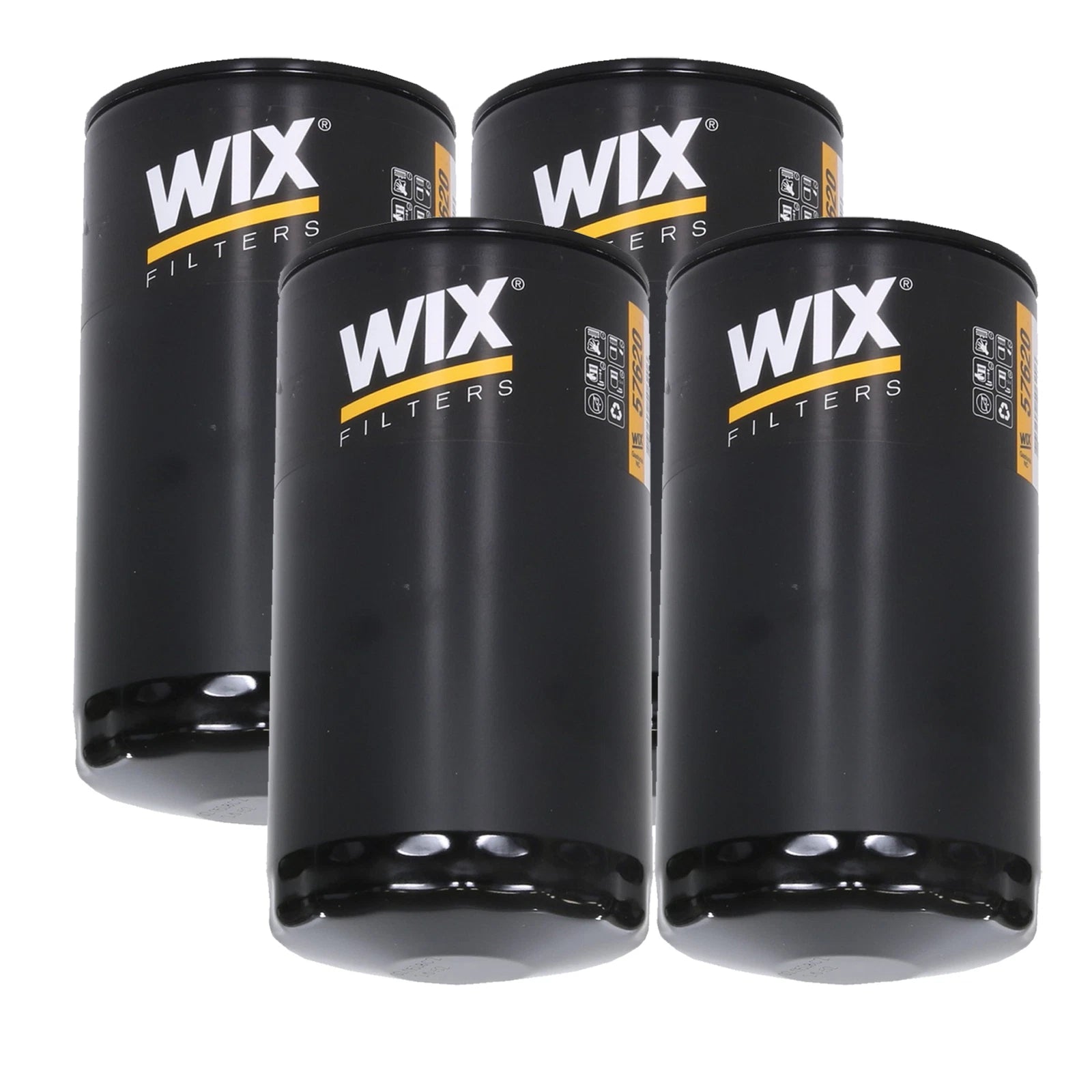 Set of 4 Wix Engine Motor Oil Filters for Dodge Ram Sterling Truck (L6 TDI)