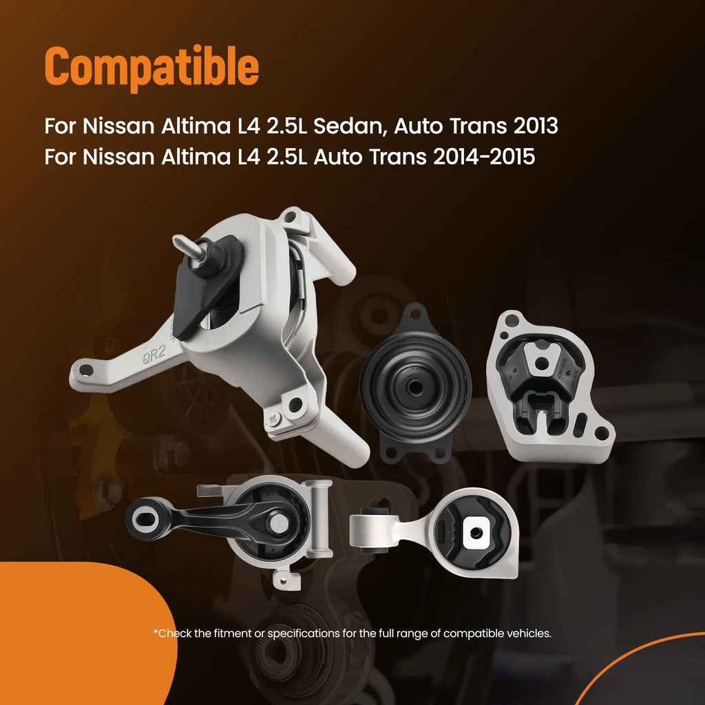 Set of 5 Engine Mounts for Nissan Altima (2013-2015) 2.5L Automatic