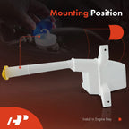 Windshield Washer Reservoir Tank with Cap & Pump for Ford Mustang (2010–2014)