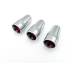 Mini Toggle Switch Extensions 1 Inch Chrome Purple Crystal Set for Peterbilt (2000–2024)