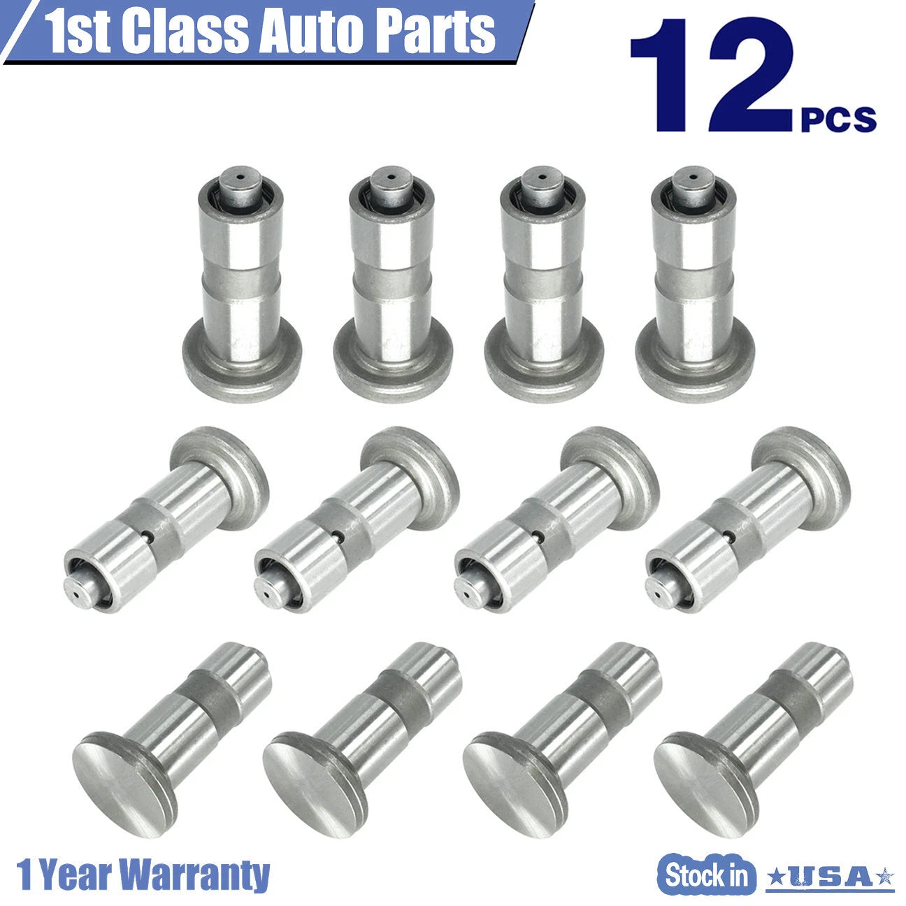 12PCS Valve Lifters Set for Nissan Frontier Xterra INFINITI QX4 (1998–2004)