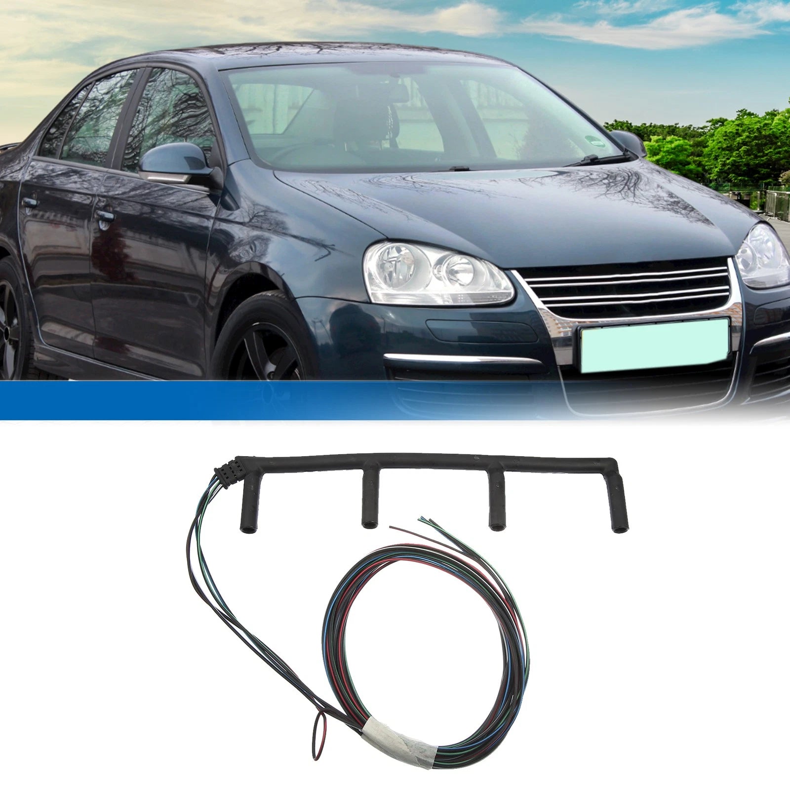 Glow Plug Wiring Harness Set of 2 038971782C for Volkswagen Jetta (2002–2010)