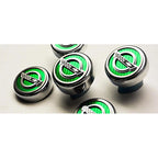 Chrome Cap Covers w/White Carbon Fiber Vinyl Inlay for 1984-1996 Corvette Manual