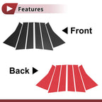 Door Pillar Window Trim for Nissan Note E12/E13 (2009–2022) Black Carbon Fiber