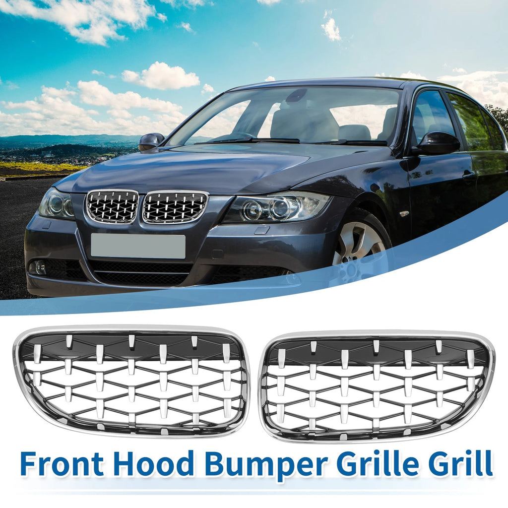 Set of 2 Front Hood Bumper Grille for BMW 335is 328i xDrive (2011–2013)