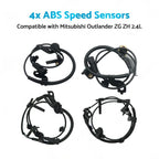 4X ABS Speed Sensors 4670A576 for Mitsubishi Outlander ZG ZH (2006–2012)