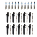 Set of 8 Double Iridium Spark Plugs & NGK Coil Boots for E-350 Super Duty (2008–2010)