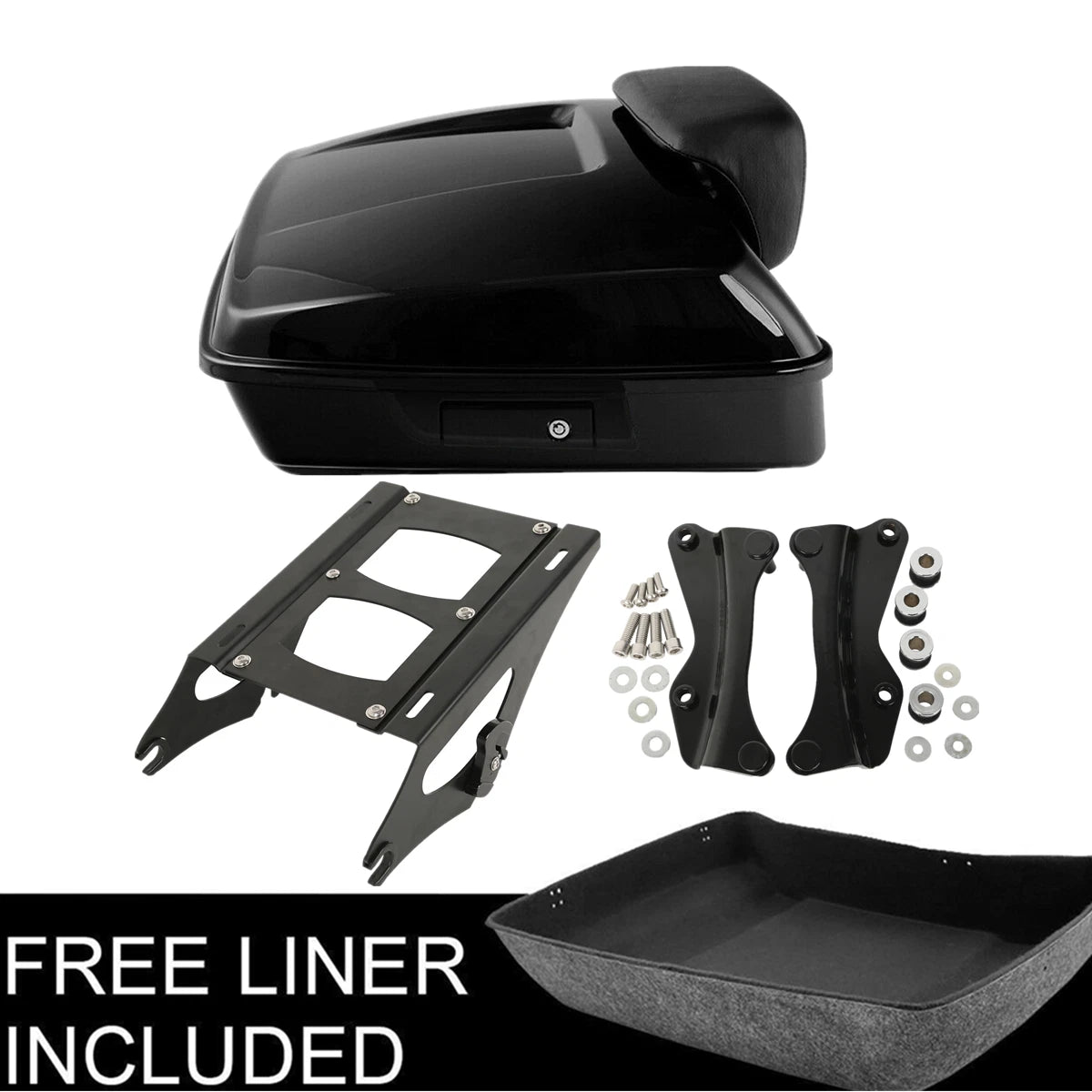 Chopped Trunk Mount Rack & Docking Kit for Harley Street Road Glide (2014–2023)