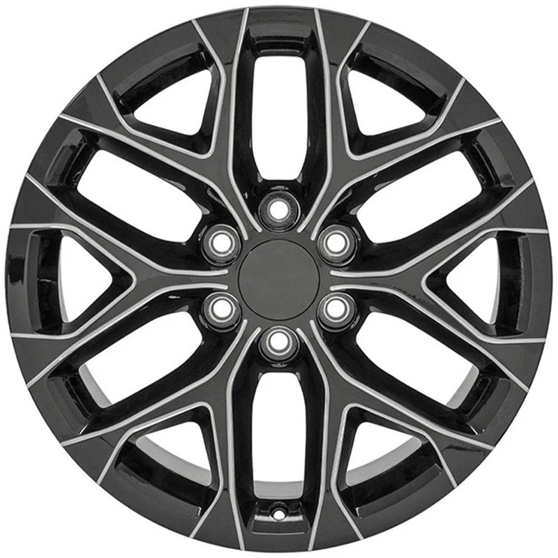 Black Milled Edge Wheel 20 Inch Replacement for Chevy Express 1500 (2003–2014)