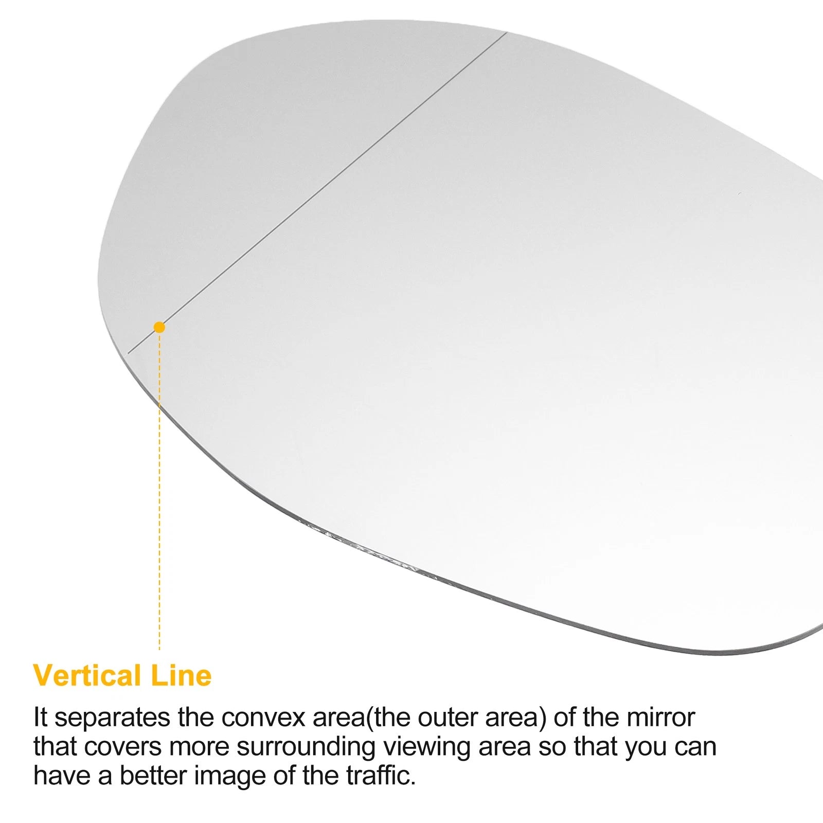Left Side Heated White Mirror Glass for Honda Odyssey (2014–2017)