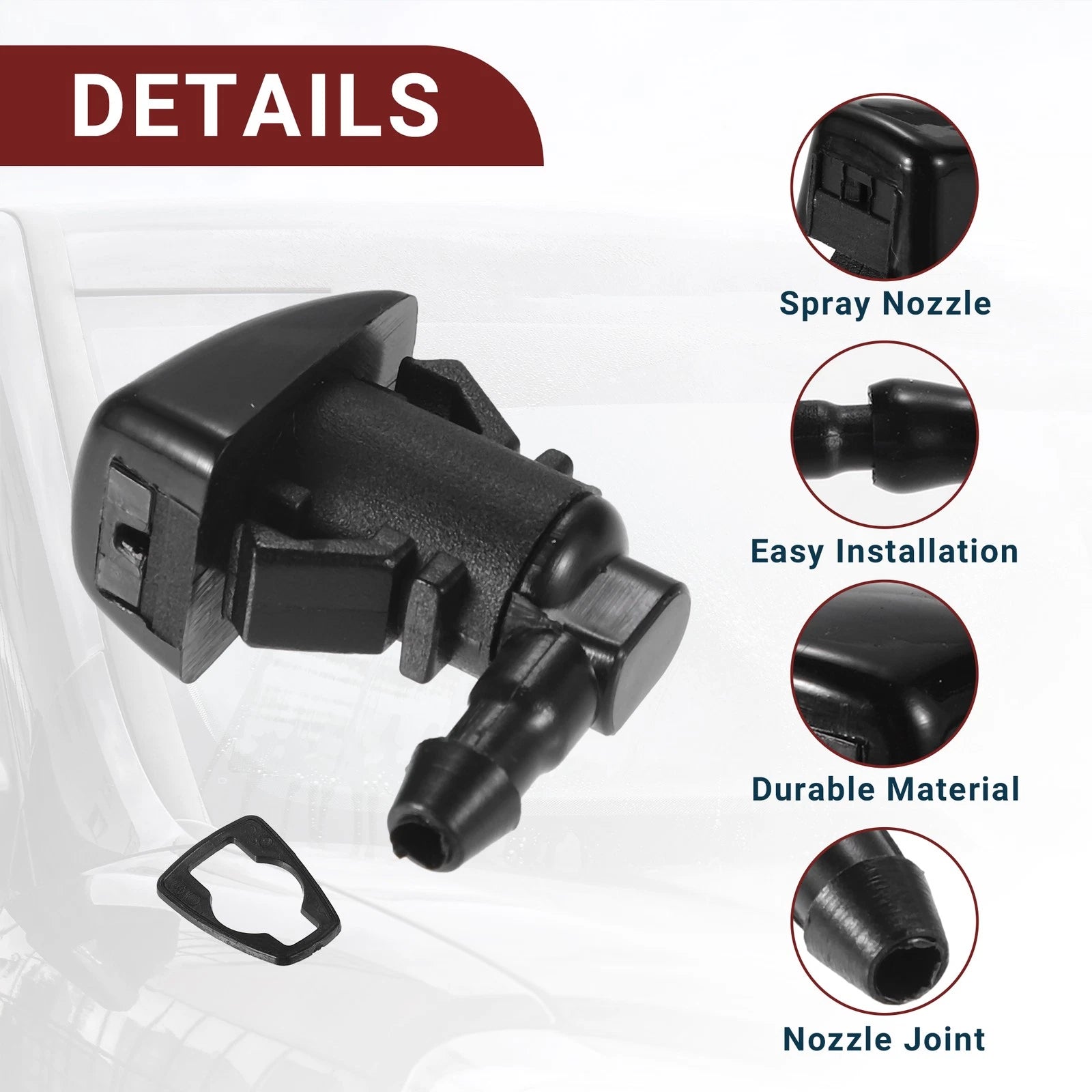 Set of 1 Windshield Washer Nozzle for Ford Edge 