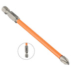 Magnetic Slotted Cross Screwdriver Bit for Electricians (65mm, 110mm)