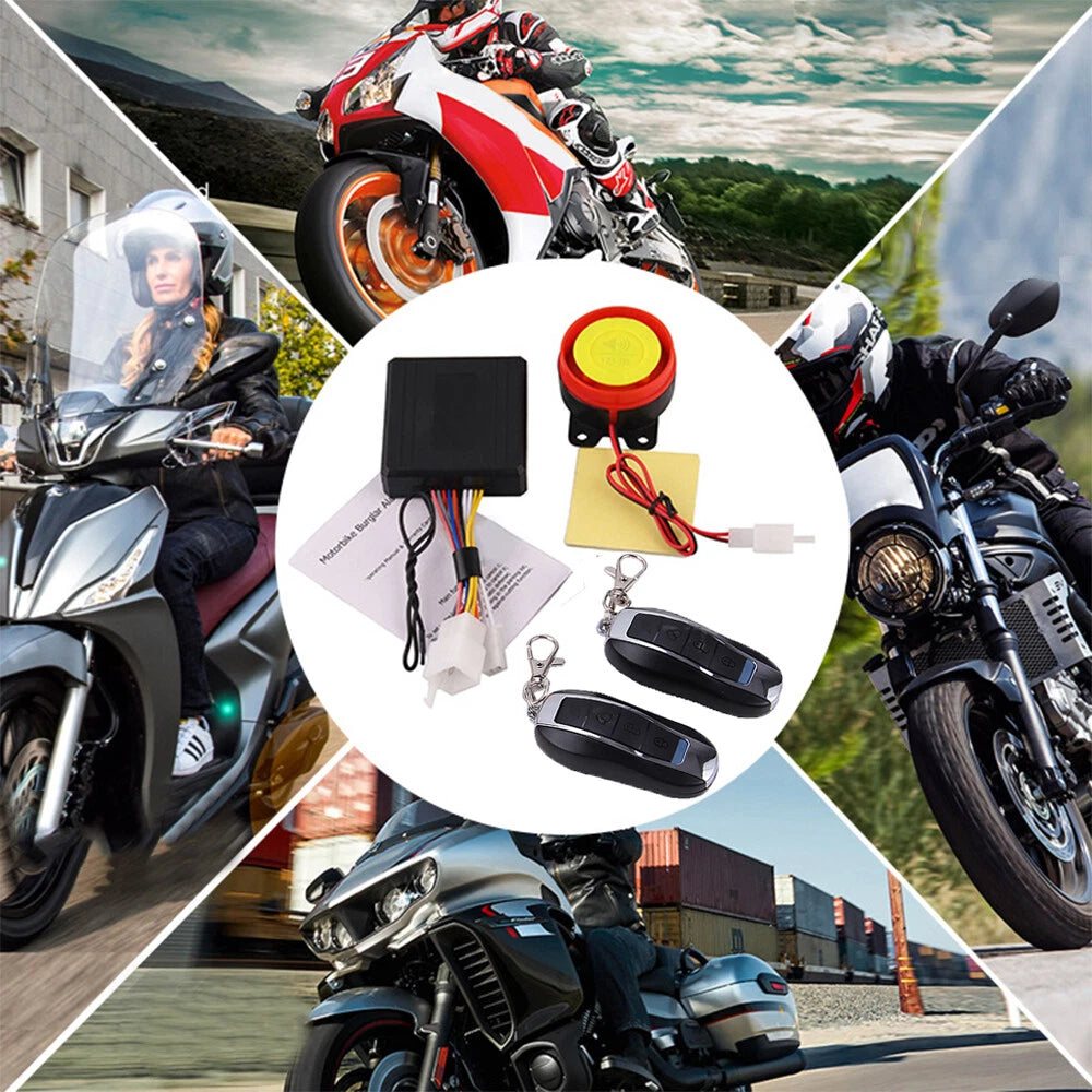 Security Alarm System for Scooter ATV Motorcycle Bike (12V)