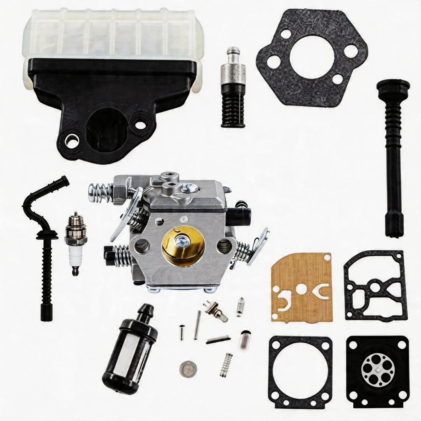 Carburetor Kit with Fuel Line Filter for MS210 MS230 MS250 Chainsaw
