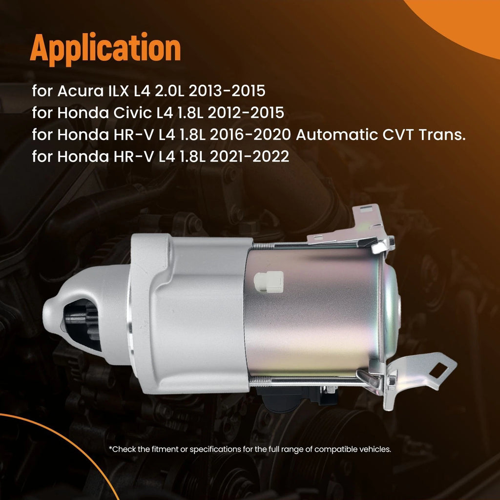 Starter Motor for Honda Civic (2012–2015), HR-V (2016–2022), Acura ILX (2013–2015) 9T