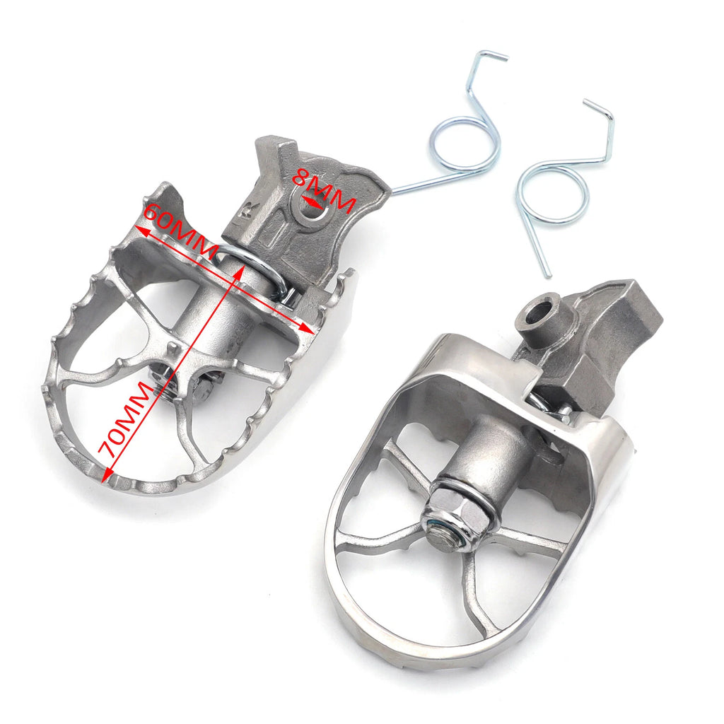 Heavy Stainless Steel Foot Pegs for BMW R1200GS ADV (2013–2014) & F650GS G650GS (2000–2012)