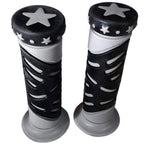 Set of 2 Gray Star Hand Grips for Honda XVS1100A XVS11AA V-Star Classic