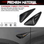 Matte Carbon Look Side Camera Trim Cover for Tesla Model 3 (2024-2024)