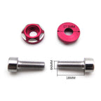 Set of 4 License Plate Frame Screw Bolt Fasteners for Motorcycle (6mm) Red