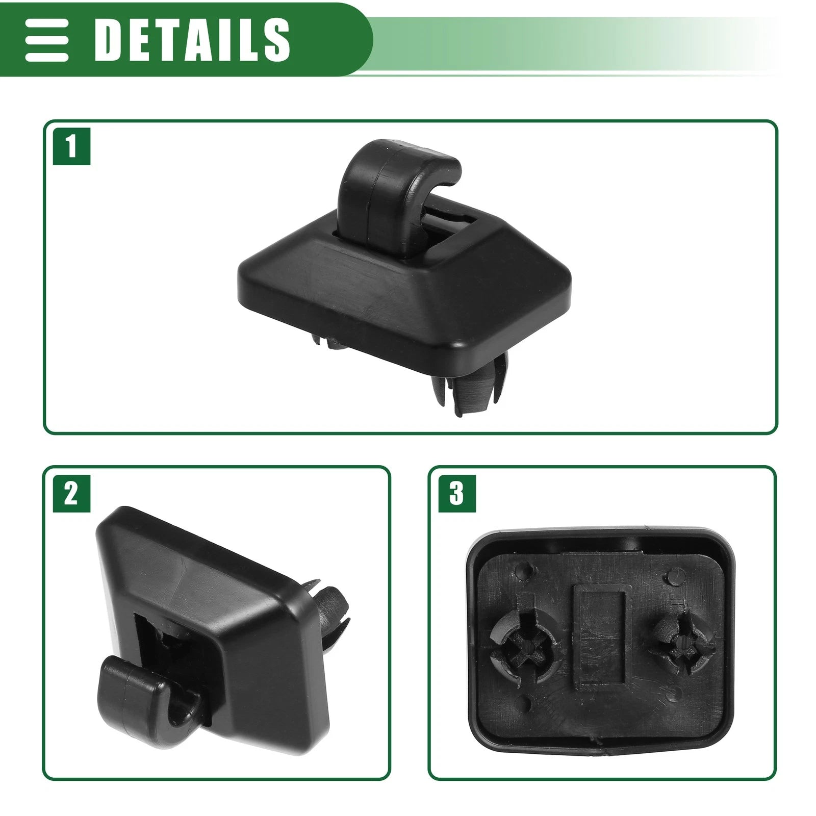 Sun Visor Holder Clip for Honda Accord (1998–2007) No. 88217S01A01ZA Black