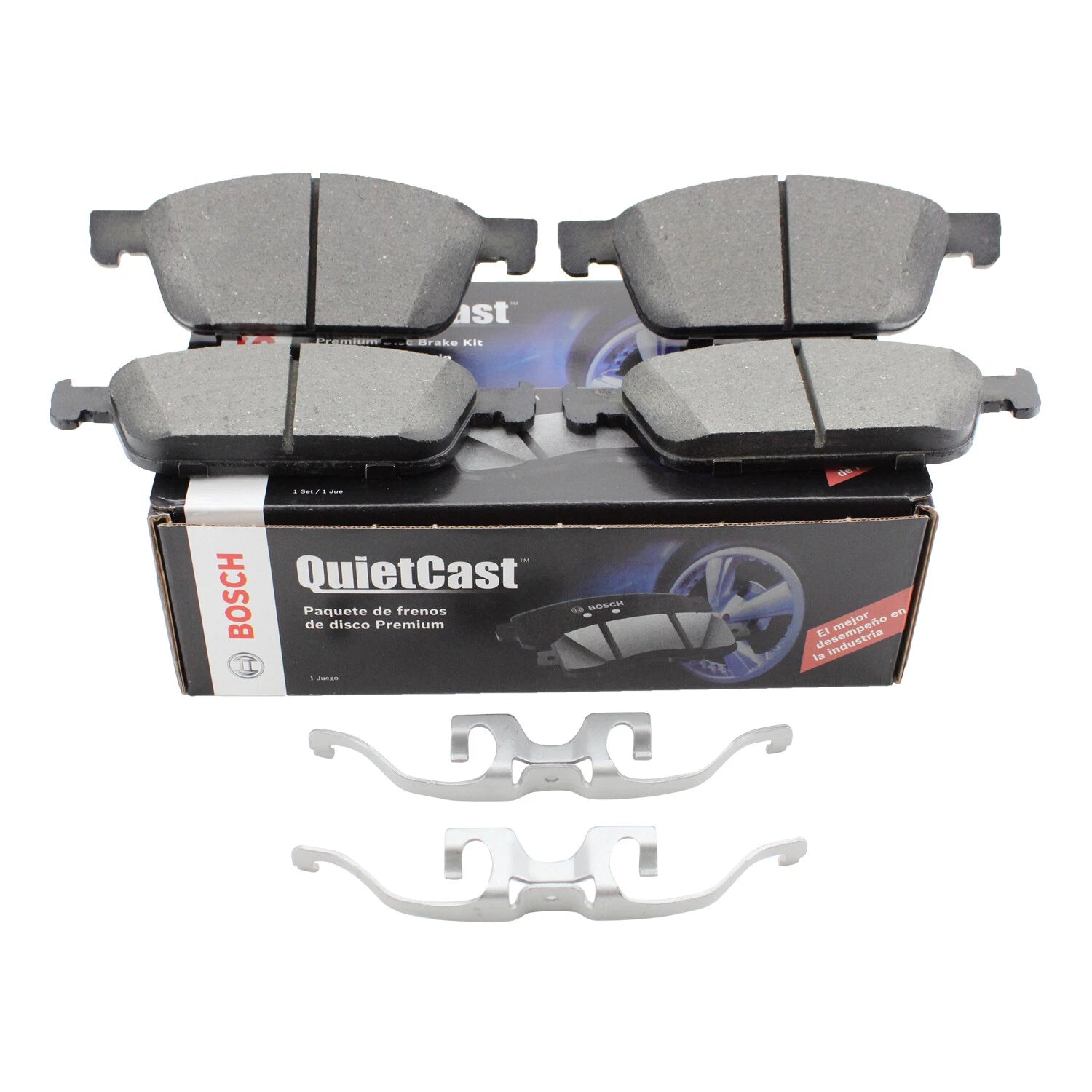 Bosch QuietCast Front Ceramic Slotted Brake Pads for Ford Escape Transit Connect (2013–2021)