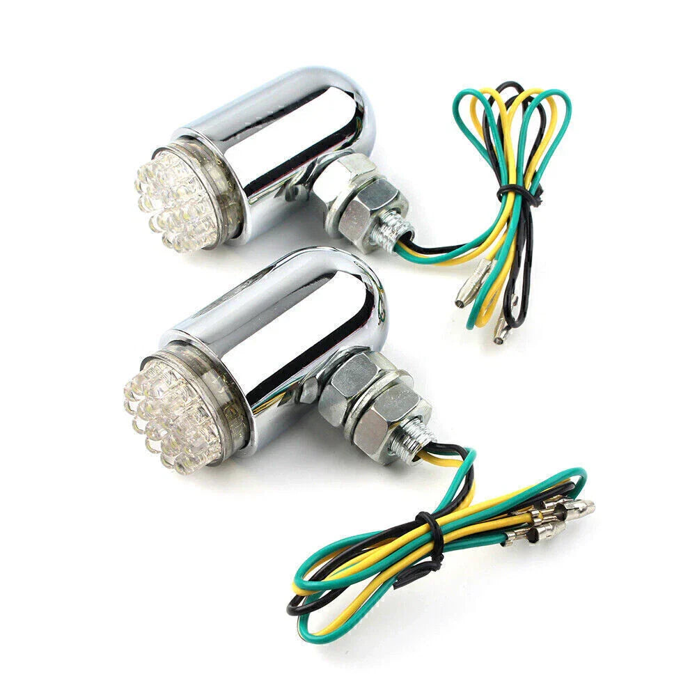 Custom Chrome Running Turn Signal Tail Light for Motorcycle Cruiser (Universal)