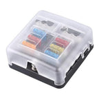 6 Position Fuse Box for Universal Vehicles (12 Volt) with LED Indicator