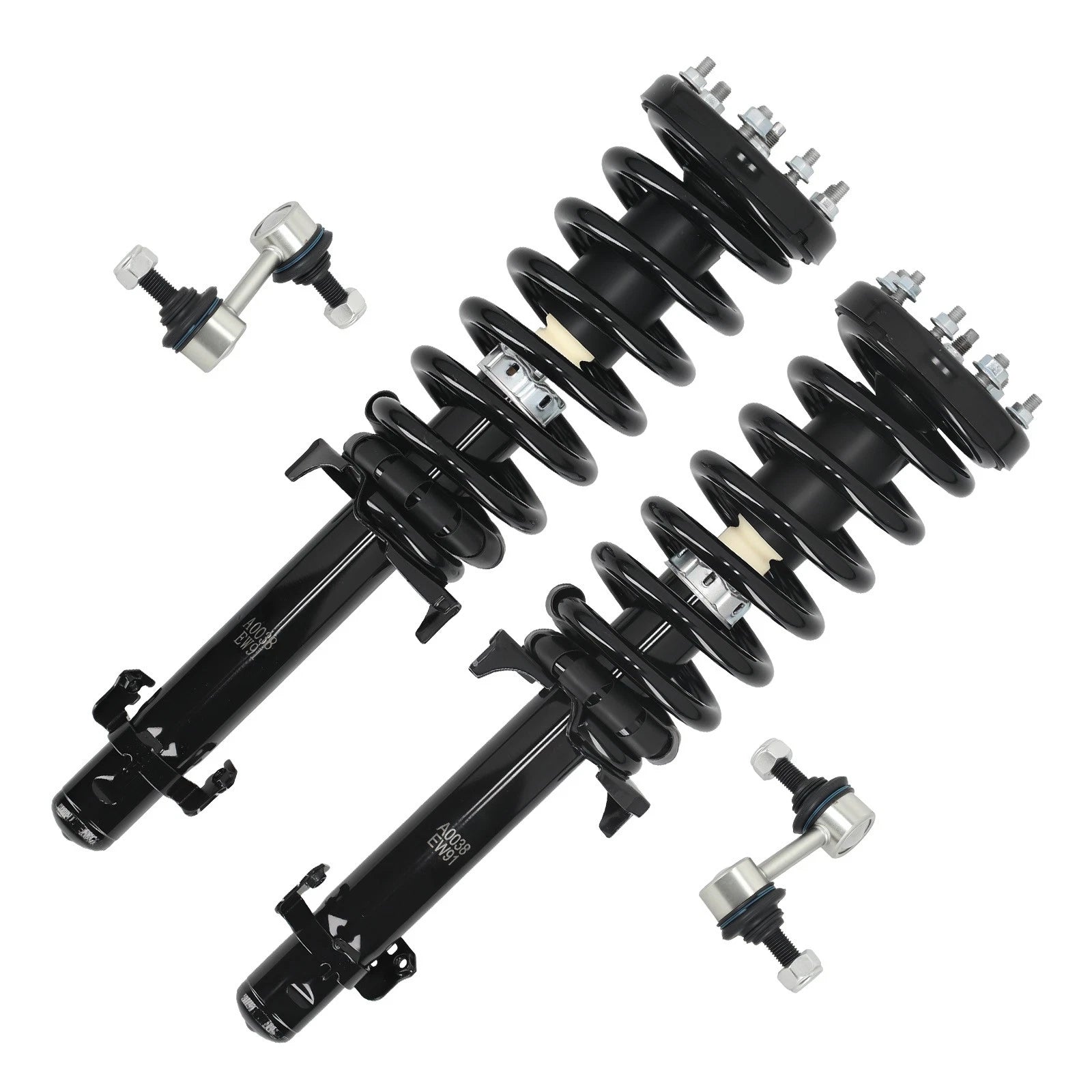 Set of 2 Front Struts w/ Coil Springs & Sway Bar Link for Honda Accord (2008–2012)
