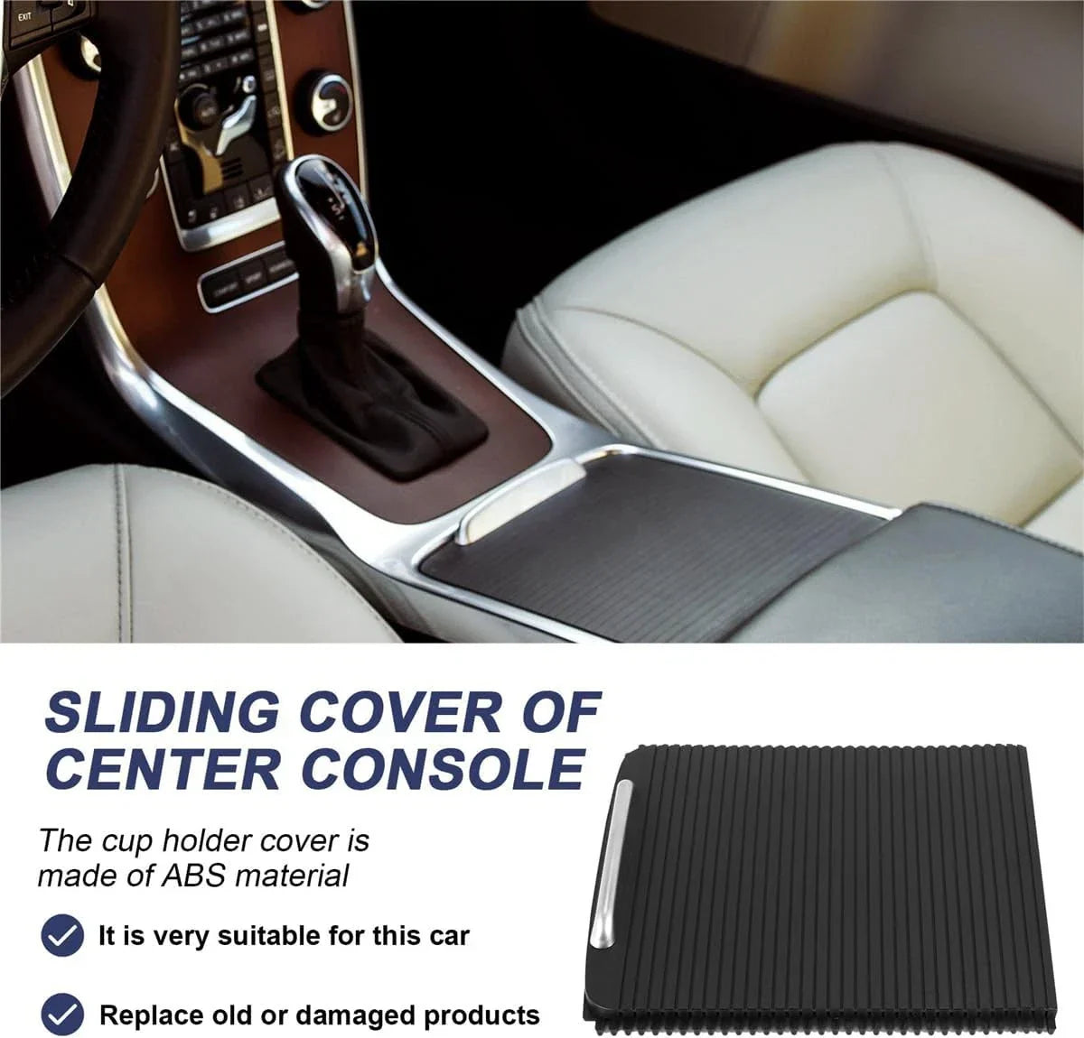 Center Console Sliding Cover for Volvo S80 / V70 / XC70 (2006–2016)