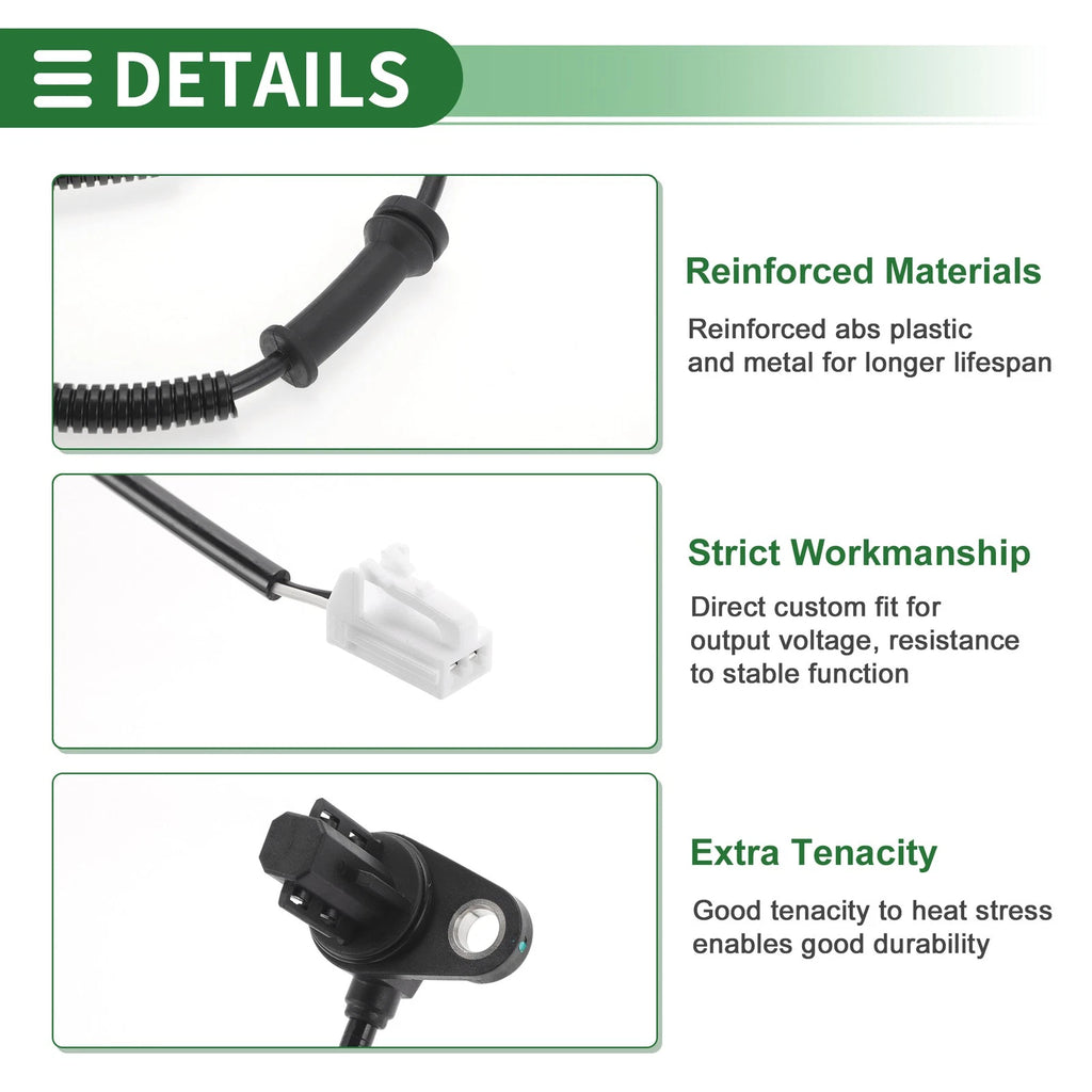 ABS Wheel Speed Sensor No. 956813E300 for Kia Sorento (2007–2009) Rear Left