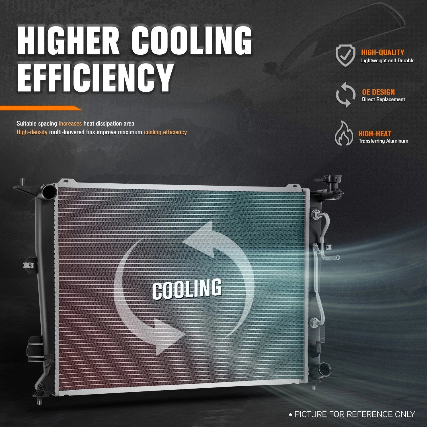 OE Replacement Cooling Radiator for Hyundai Equus (2011–2016) DPI-13472